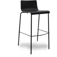 Workliving Barkruk Puur Eiken Zwart