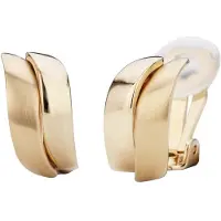Traveller oorclips - mat/glans - 22ct verguld - #155100