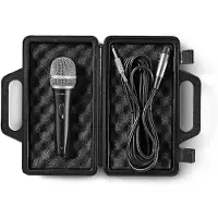 Nedis professionele bedrade microfoon met koffer - XLR - 6,35mm Jack - metaal / zwart - 5 meter