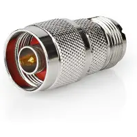 Nedis Satelliet- en Antenne-Adapter | N-Male | PL259 Female | Vernikkeld | 75 Ohm | Recht | Metaal | Zilver | 10 Stuks | Envelop