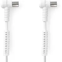Nedis Coax kabel - - 10 meter (Digitaal, Haaks, 120 dB, Wit)
