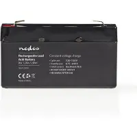 Nedis Oplaadbare Loodaccu | Lead-Acid | 6 V | 1200 mAh | 1 stuks - BALA12006V BALA12006V