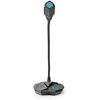Nedis Gaming Microfoon | USB | 1x 3,5 mm Audio Out | 1 stuks - GMICGU100BK GMICGU100BK