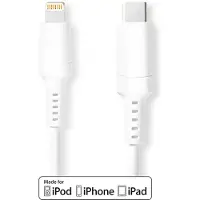 Nedis 2m USB-C Lightning kabel voor iPad, iPhone, iPod, wit