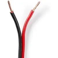 Nedis Speaker-Kabel - 2 x 1.50 mm² - CCA - 100 m - Rond - PVC - Rood / Zwart - Folieverpakking
