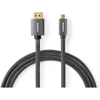Nedis Premium Micro HDMI - HDMI kabel - versie 1.4 (4K 30Hz) / zwart - 2 meter