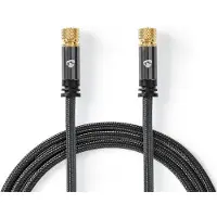Nedis Satelliet- en Antennekabel | F-Male naar F-Male | 5 m | Katoen | 1 stuks - CSTB41000GY50 CSTB41000GY50