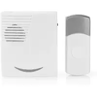 Nedis Draadloze Deurbelset | 80 dB | 100 m | IP44 | 1 stuks - DOORB211WT DOORB211WT