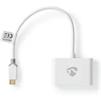 Nedis USB multi-poort adapter - USB 3.1 Gen1 | USB-C plug 2x USB-A | 1000 Mbps | 0,20 m | Rond | Verguld