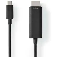 Nedis USB-C- naar HDMI-kabel zwart (1 meter)