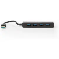 Nedis USB hub met 4 poorten - USB3.0 - busgevoed / zwart - 0,10 meter