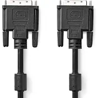 Nedis DVI-Kabel | DVI-D 24+1-Pins Male | DVI-D 24+1-Pins Male | 10 m | 1 stuks - CCGP32001BK100 CCGP32001BK100