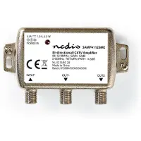 Nedis 12 dB CAI antenneversterker met 2 uitgangen - retourgeschikt / grijs