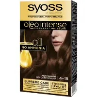 Syoss Oleo Intense 4-18 Haarverf - Mokkabruin - Permanente Haarkleuring - Ammoniakvrij - Met Voedende Oliën - 100% Grijsdekking - Langdurige Kleur - 1 stuk