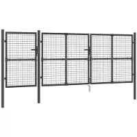 Super Merchant Tuinhek van gaas antraciet 400x125 cm gegalvaniseerd staal