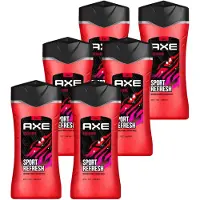 Axe 3-in-1 Douchegel, Facewash & Shampoo - Sport Recharge - 6 x 250 ml - Voordeelverpakking