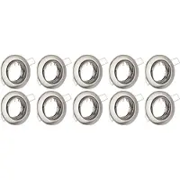 BES LED Spot Armatuur 10 Pack - GU10 Inbouwspot - Rond - Chroom - Aluminium - Kantelbaar Ø82mm