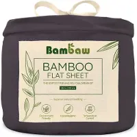 Bambaw Luxe Bamboe Lakens 240x290cm – Ultra ademende stof – Hypoallergeen – Beddengoed - Houtskool