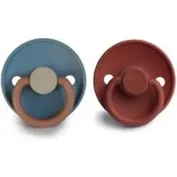 Frigg Fopspeen - Color - Latex - Set van 2 - T1 = 0-6mnd - Breeze/Baked Clay