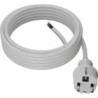 AWTOOLS - Kabel met Stekker - 1,5m - 3x1,5 - Wit