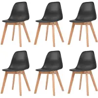 vidaXL Eetkamerstoelen zwart 6 st online kopen