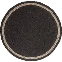 MUST Living Prado vloerkleed zwart rafia met zeegras 150cm