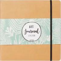 Avec Art Journal Kraft Cover - Schetsboek - Kunstboek - Aquarel papier - 30 vellen - 21 x 21cm