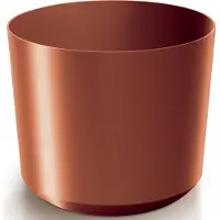 Prosperplast Plantenpot/bloempot Babylon - kunststof - buiten/binnen - koper - D15 x H15 cm