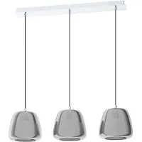Eglo 39667 Albarino Hanglamp Staal Chroom/Gestoomd Glas - 3 x E27
