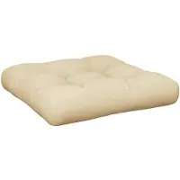 vidaXL Palletkussen 58x58x10 cm stof beige