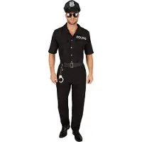 TecTake dressforfun - Politieagent XL - verkleedkleding kostuum halloween verkleden feestkleding carnavalskleding carnaval feestkledij partykleding - 301437