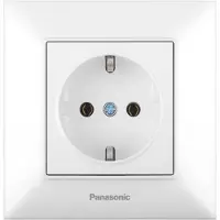 Panasonic -Stopcontact-Wit-Wandcontactdoos-Randaarde-Compleet-Arkedia Slim Serie