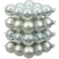 Othmar decorations kerstballen - 36x st - mintgroen - D6 cm - glas - Kerstbal