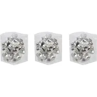 Othmar decorations 36x Sterretjes kersthangers/kerstballen zilver van glas - 4 cm - mat/glans - Kerstboomversiering