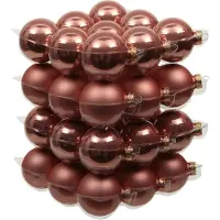 Othmar decorations Othmara Decorations Kleine kerstballen - 36x st - koraal roze - 4 cm - glas - Kerstbal