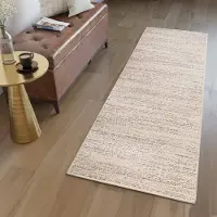 Tapiso Sari Tapijt Loper Beige Modern Woonkamer Hal Slaapkamer Maat- 120x900