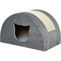 PawHut Paws Kattengrot met krabplank kattenbed krabhuis kattenverblijf kattengrot sisal