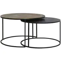 Light & Living salontafel talca set van 2 75x75x45cm -