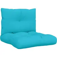 vidaXL Palletkussens 2 st oxford stof turquoise