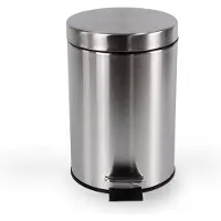 BRASQ Pedaalemmer 12 Liter - RVS - PB112 - Prullenbak met uitneembare Pedaalemmer - Prullenbak - Vuilnisbak - Vuilbak - Afvalbak - Badkamer of toilet