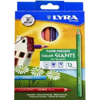 Lyra - Crayon De Couleur Gros Module Assorti - Etui De 12