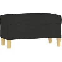 vidaXL Bankje 70x35x41 cm stof zwart