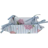Clayre & Eef Broodmand 35x35x8 cm Blauw Roze Katoen Hortensia Blauw