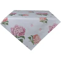 Clayre & Eef Tafelkleed 150x250 cm Beige Roze Katoen Rechthoek Hortensia Blauw