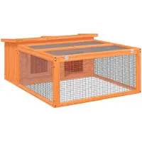 vidaXL Konijnenhok 117,5x97x47,5 cm massief grenenhout bruin