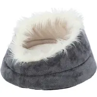 Trixie - Hondenmand Minou - Rond - Soft Edition - Grijs/Lichtgrijs - 47X26 cm