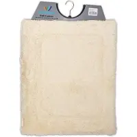 Wicotex - Bidetmat - WC mat - Toiletmat uni Beige - Badmat - Antislip onderkant - Afmeting 50x60cm