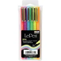 MARVY Le Pen Fineliner Set Neon 0,3mm 6 stuks