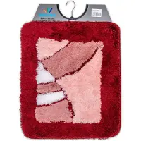 Wicotex - Bidetmat - WC mat - Toiletmat Bordeaux - Badmat - Antislip onderkant - Afmeting 50x60cm