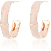 Oozoo Jewellery - Rosé goudkleurig/roze oorringen - SE-3041